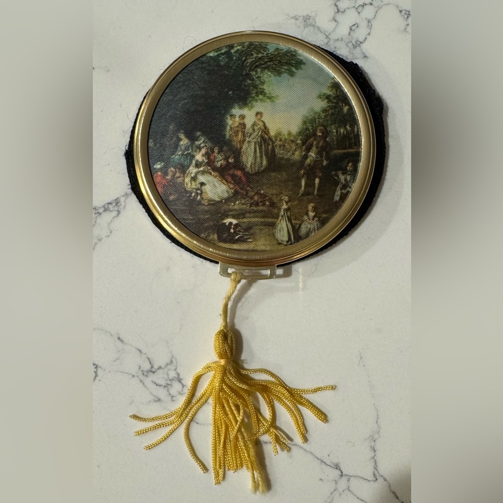 Stratton 1950’s Vintage Compact with Italian Silk Print